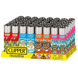 48 x Briquet Clipper Animal Quotes