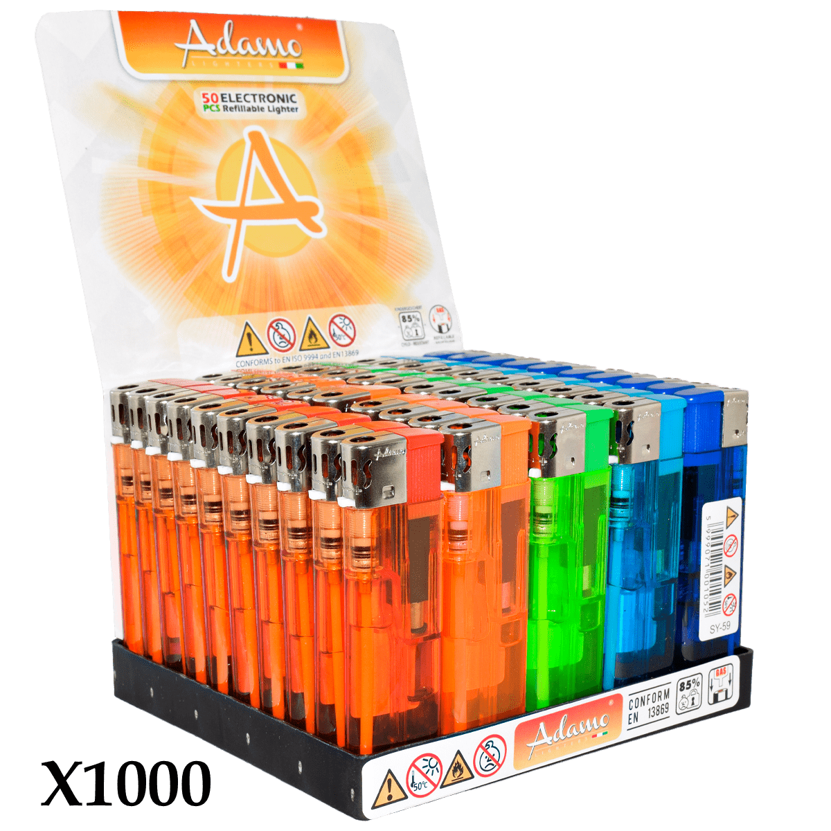1000 x Briquet jetable électronique pas cher