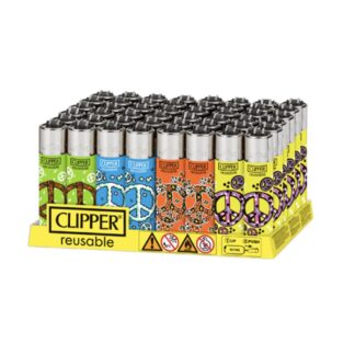 48 x Briquet Clipper Peace Anywhere
