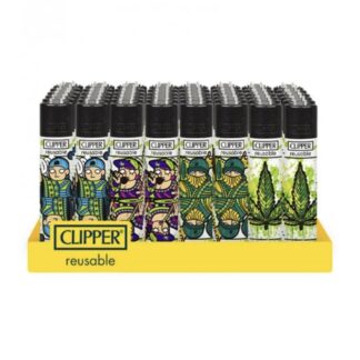 48 x Briquet Clipper Poker Weed