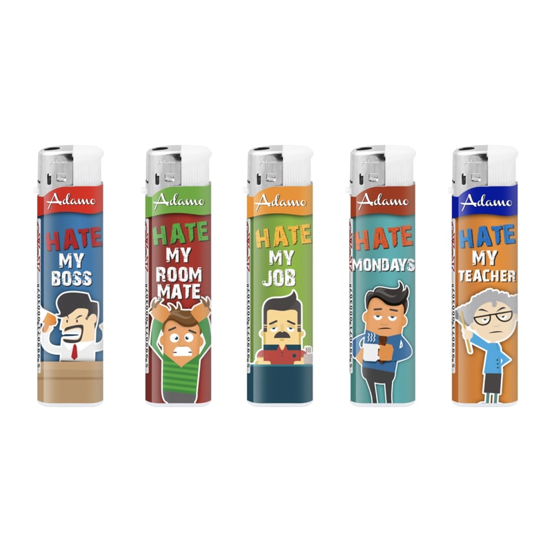 5 x Briquet Adamo Skinny Hate